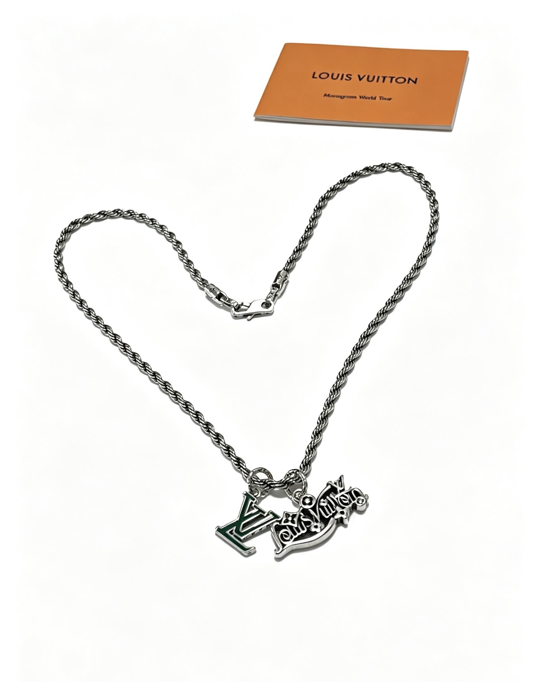 Louis Vuitton Silver Tone Chain Necklace